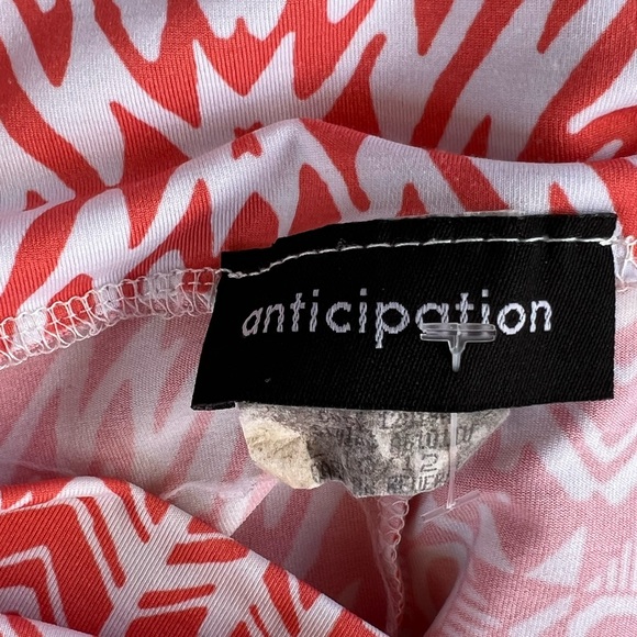 🌟3 for $25🌟 Anticipation Orange and White Geometric Pattern Stretchy Maxi Skirt - Picture 8 of 11